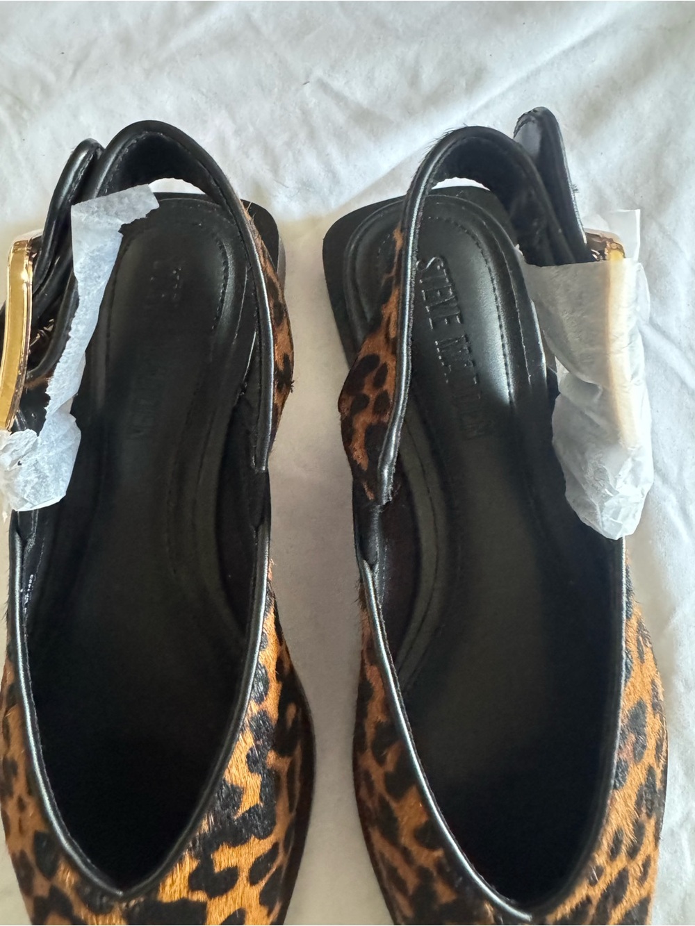 Leopard Print Pointed Toe Slingback Flats - Women - Picture 4 of 12